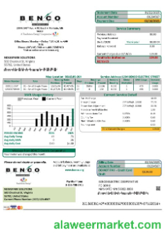USA Minnesota Benco Elecric electricity easy fillable business utility bill template in Word and PDF formats